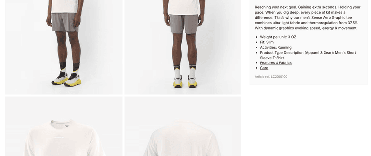 Sense Aero Tee Salomon